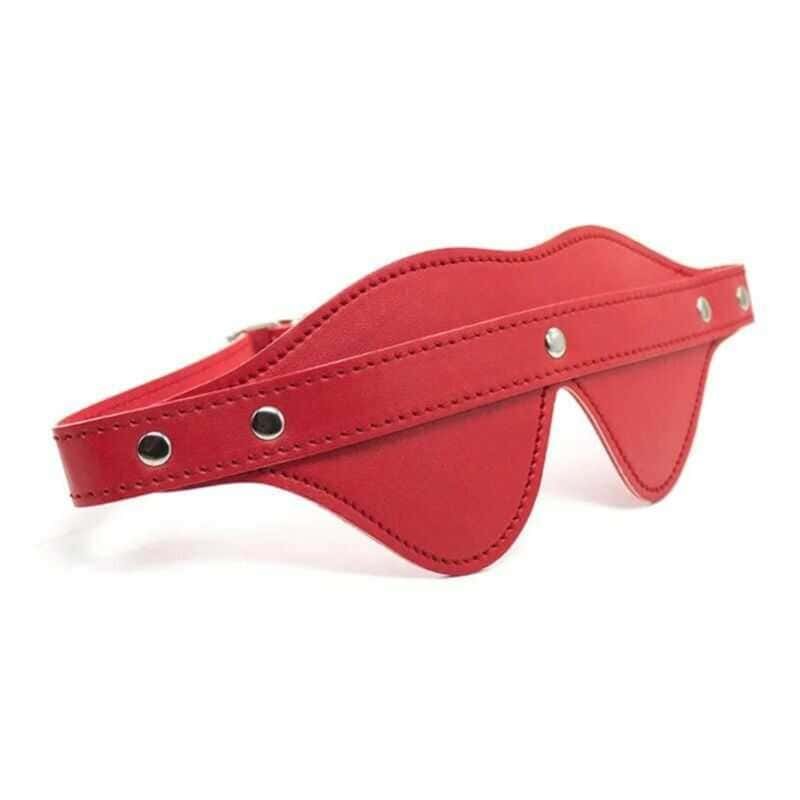Bandeau BDSM en satin rouge pour les yeux, accessoire de privation sensorielle