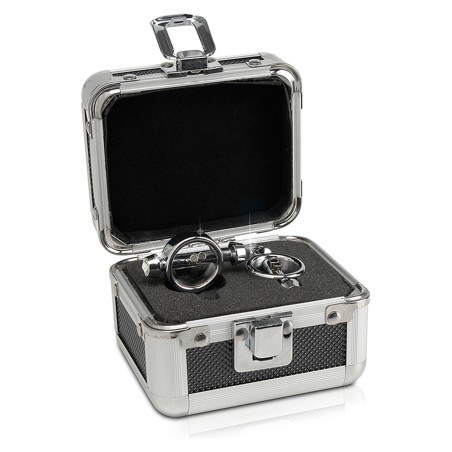 Caresse de Cuir nipple clamps Magnetic nipple clamps presented in a case, refined Caresse de Cuir finish